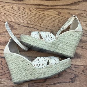 Crochet wedge sandals